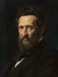 Jan Styka, Portret mężczyzny, olej, płótno, 60