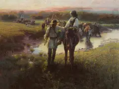 Adam Ciemniewski, Powrót z pola, 1895, olej, płótno