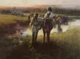 Adam Ciemniewski, Powrót z pola, 1895, olej, płótno