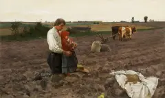 Marian Zarembski, Siewca, 1888 (Anioł Pański, Przed siewem), olej, płótno