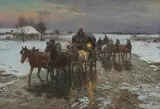 Czesław Wasilewski, Podróż nocą, 1925, olej, płótno