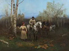 Antoni Piotrowski, Scena z Powstania Styczniowego 1863 roku, 1880, olej, płótno