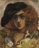 Emmanuel Katz, Portret kobiety, 1929, olej, płótno