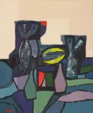Jankel Adler, Martwa natura, 1945, olej, deska