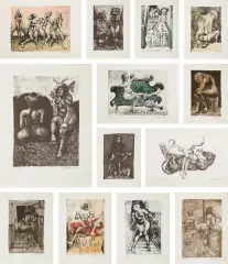 Carnet Incomplet (teka 13 litografii) by Jan Lebensztejn, 1966, litografia, papier, sold Oct 2021