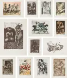 Jan Lebensztejn, Carnet Incomplet (teka 13 litografii), 1966, litografia, papier