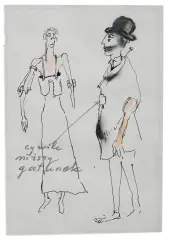 Tadeusz Kantor, Cywil niższy gatunek, tusz, pastel, kredka, papier
