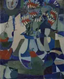 Maria Ewa Łunkiewicz-Rogoyska, Martwa natura z wazonem, olej, płótno