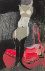 Akt by Teresa Pągowska, 1983, pastel, papier, sold Oct 2021