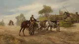 Tadeusz Rybkowski, Powrót rannego powstańca, 1883, olej, płótno
