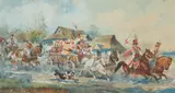 Juliusz Holzmüller, Wesele krakowskie, 1913, akwarela, papier