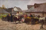 Adam Setkowicz, Na targu, 1918, olej, płótno