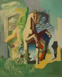 Zygmunt Dobrzycki, Cavaliers, 1948, olej, płótno