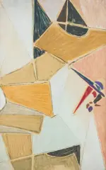 Maria Jarema, Kompozycja, 1948 (Rybak), gwasz, papier