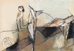 Tadeusz Kantor, Peril, 1948, tusz, tempera, papier