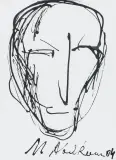 Magdalena Abakanowicz, Twarz, 2004, tusz, papier