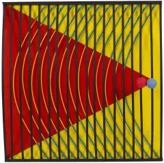 Jan Ziemski, Interferencje, 1971, tech. własna, płyta pilśniowa