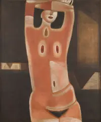 Jerzy Nowosielski, Akt, 1972-1974, olej, płótno