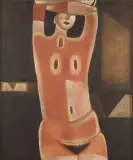 Jerzy Nowosielski, Akt, 1972-1974, olej, płótno