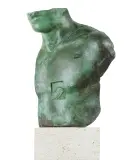 Asklepios by Igor Mitoraj, 1988, brąz patynowany, trawertyn, sold Dec 2021
