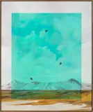 Łukasz Patelczyk, Turquoise glass, 2020, olej, płótno