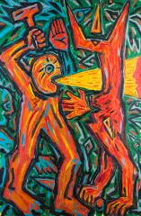 Sławomir Ratajski, Prześwietlenie, 1986, olej, płótno