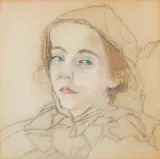 Stanisław Wyspiański, Główka dziewczynki, pastel, karton