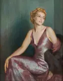 Piotr Stachiewicz, Portret kobiety, 1930, pastel, papier