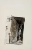 Tadeusz Kantor, Kompozycja, tusz, kredka, papier