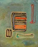 Jan Ziemski, Kipu, 1957, olej, płyta pilśniowa