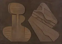 Roman Owidzki, Kompozycja, 1976, relief, technika mieszana, płótno, płyta