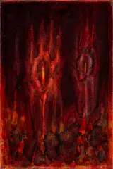 Jerzy Tchorzewski, Nocne światła, 1982, olej, akryl, płótno
