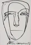 Magdalena Abakanowicz, Twarz, 2004, tusz, papier