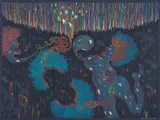 Jan Dobkowski, Oczekiwanie, 1989, olej, akryl, płótno