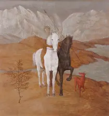 Paweł Skurski, Hunters, 2015-20, olej, płótno