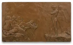 Edward Wittig, Przed otchłanią, 1900 (Pokusa, Nad przepaścią), gips patynowany