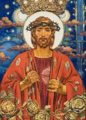Józef Mehoffer, Serce Jezusa, 1930 (Chrystus Król), olej, płótno