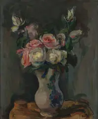 Adolf Abram Milich, Róże w wazonie, olej, płótno