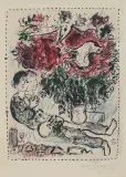 Bukiet malarza by Marc Chagall, 1969, litografia barwna, papier, sold May 2022