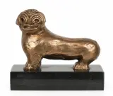 Lew (Piccolo Leone) by Maria Papa Rostkowska, ok. 1973, brąz polerowany, podstawa granitowa, sold May 2022