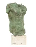 Perseusz by Igor Mitoraj, 1988, brąz patynowany, trawertyn, sold May 2022
