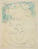 Macierzyństwo by Pablo Picasso, litografia barwna, sold Jun 2022