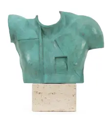 Helios by Igor Mitoraj, 1988, brąz patynowany, podstawa kamienna, sold Sep 2022