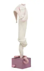 Maria Pinińska-Bereś, Piękna i Bestia, 1990, akryl, płótno, gąbka, sklejka