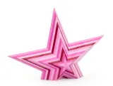Maurycy Gomulicki, Pink Star, 2019, stal, wielowarstwowy lakier samochodowy