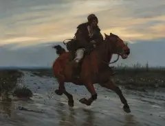 Józef Chełmoński, Jeździec, 1879, olej, płótno