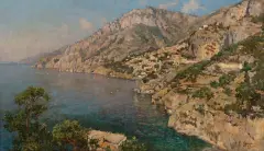 Enrico Gargiulo, Capri, olej, płótno