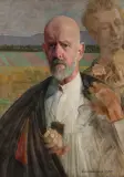 Jacek Malczewski, Autoportret z Muzą, 1924, olej, płótno dublowane