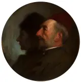 Eligiusz Niewiadomski, Portret podwójny Franciszka Pawłowicza z żoną, olej, płótno dublowane