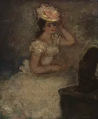 Stanisław Eleszkiewicz, Przed lustrem, po 1910, olej, płótno dublowane